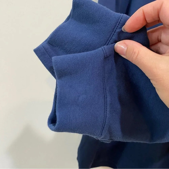 Aether Mens L Pullover Crewneck Color Block Navy Blue Sweatshirt - Picture 14 of 16